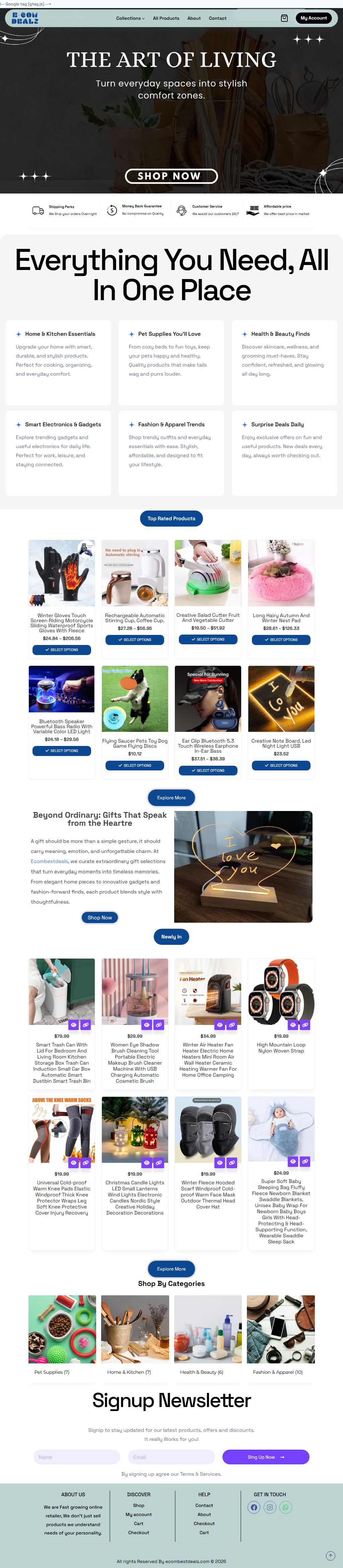 Ecom Best Deals website
