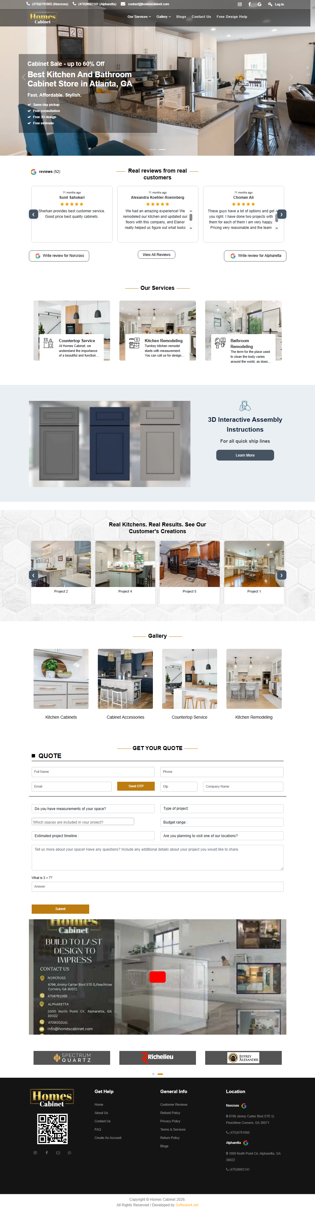 Homes Cabinet website