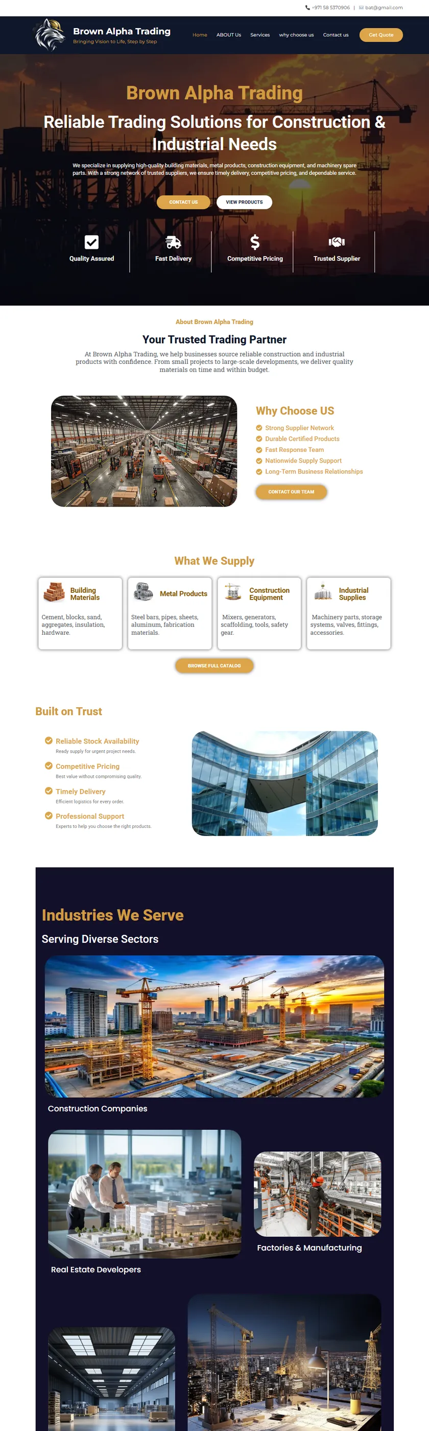 Brown Alpha Trading website
