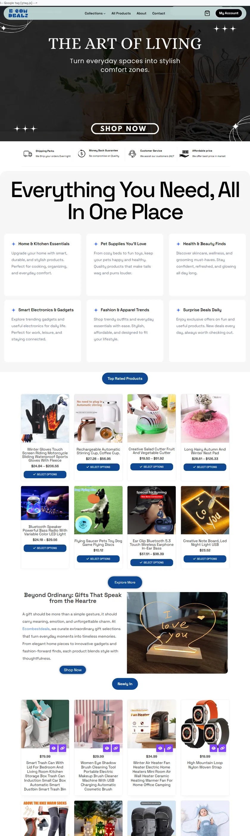 Ecom Best Deals website