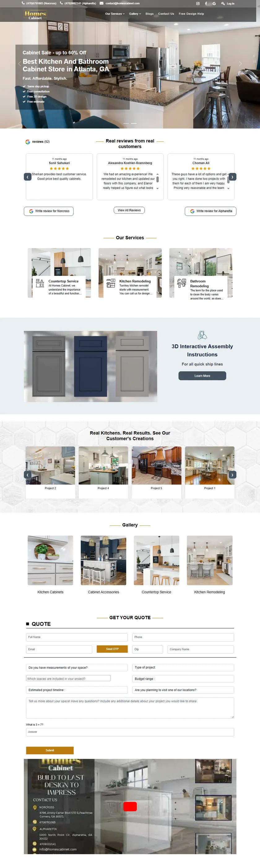 Homes Cabinet website