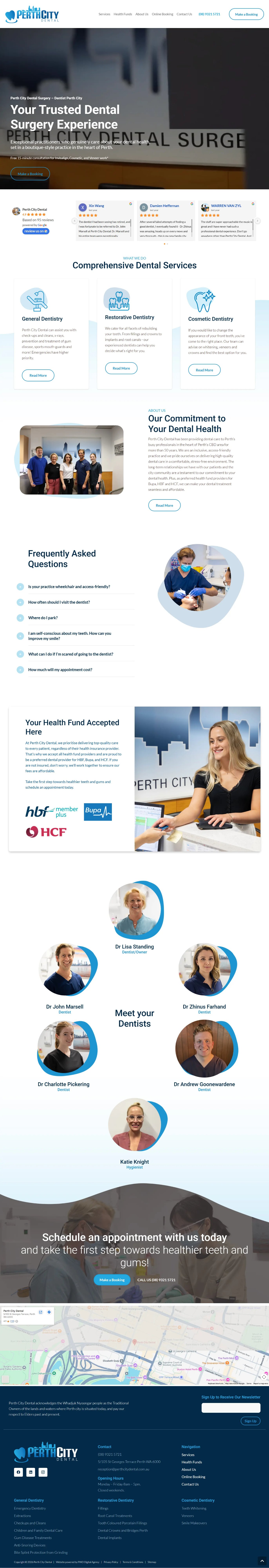 Perth City Dental website — Perth, Australia
