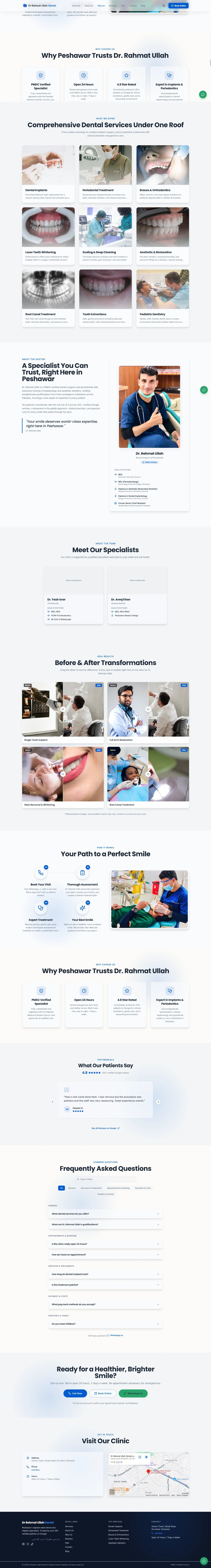 Dr Rahmat Ullah Dental Clinic website — Peshawar